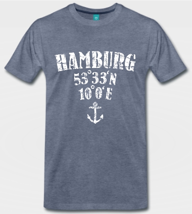 Hamburg Koordinaten T-Shirts