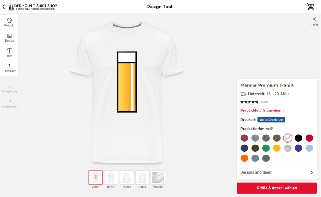 Der Köln T-Shirt Designer - Köln T-Shirts ganz einfach selbst gestalten!