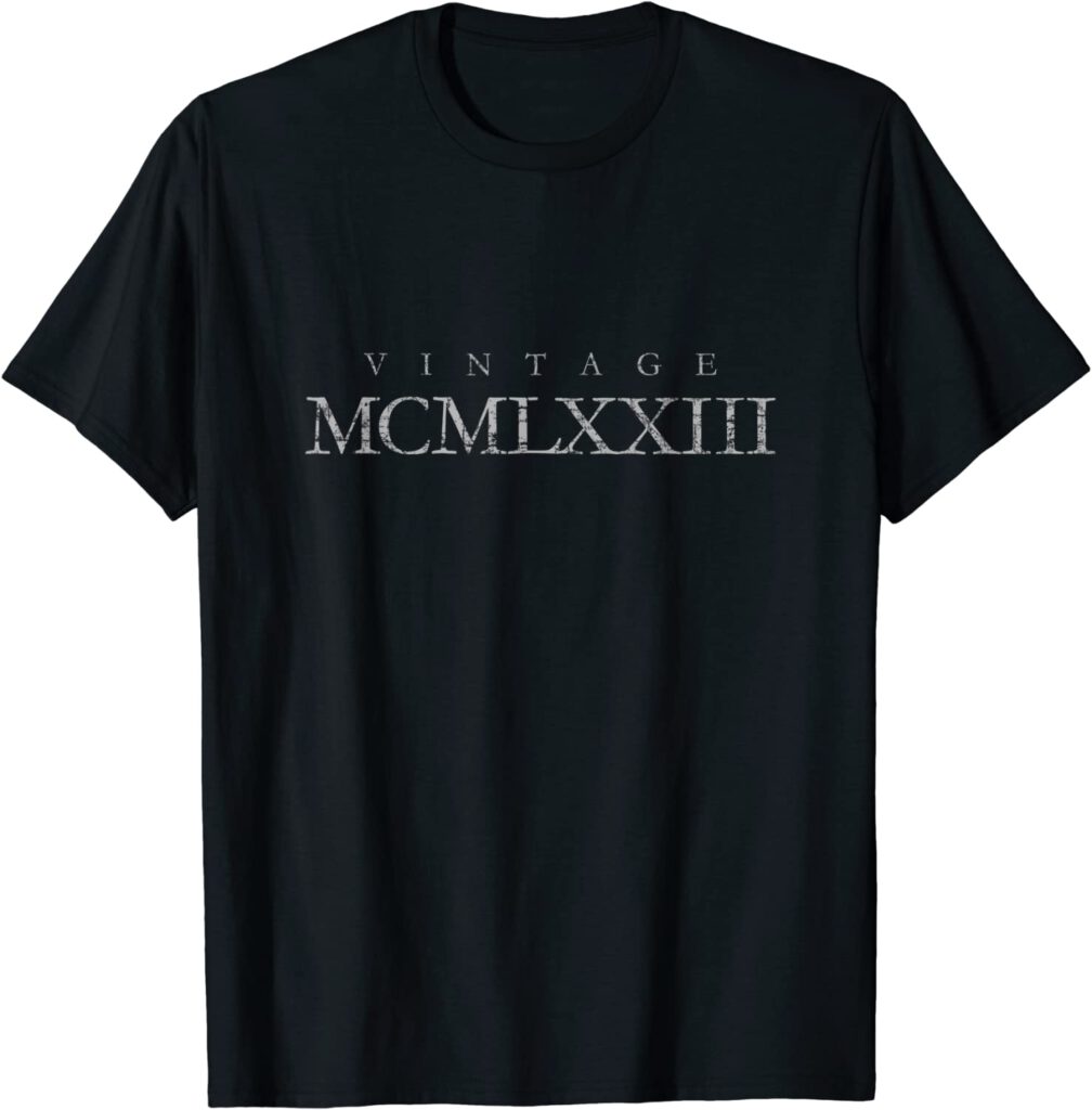Vintage MCMLXXIII Jahrgang 1973 Geburtstag T-Shirt